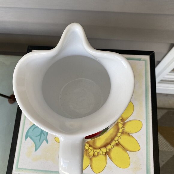 Vintage Italy Pitcher Creamer Abbiamo Tutto by Spigarelli Cherry Blossom Fruit - Picture 7 of 9